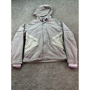 Section Snowboarding Jacket Womens Medium Gray White Full Zip Skiing FLAW